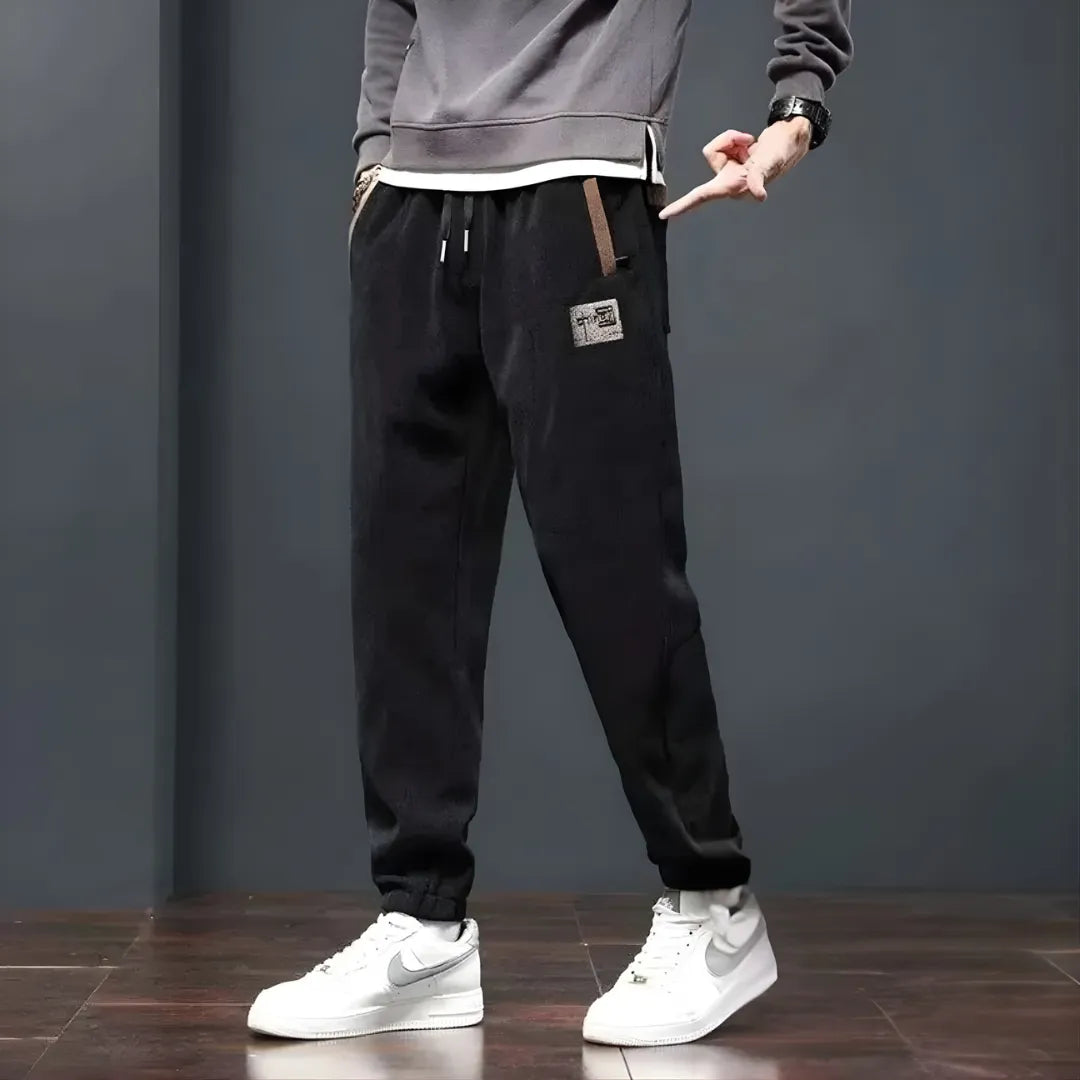 Fleece-Lined Corduroy Trousers