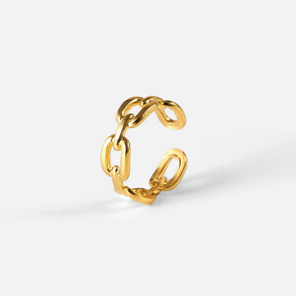 18k Adjustable Elegant Chain Linked Ring